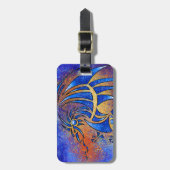 Dragissous V1 - blauer Drache Gepäckanhänger (Vorderseite vertikal)