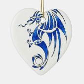 Dragissous V1 - blauer Drache Keramik Ornament (Rechts)