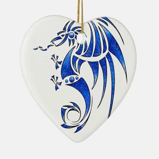 Dragissous V1 - blauer Drache Keramik Ornament (Rechts)