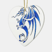Dragissous V1 - blauer Drache Keramik Ornament (Links)