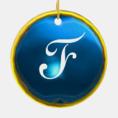 DRAGO Blue Sapphire Monogram Keramik Ornament (Hinten)