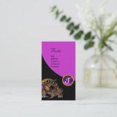 DRAGO/DRAGON GEMSTONE MONOGRAM lila, schwarzer Vio Visitenkarte (Stehend Vorderseite)