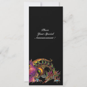 DRAGO / FANTASY DRACHE IN GOLD PINK PURPLE SCHWARZ ANKÜNDIGUNG