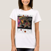 DRAGO/FANTASY-DRAGON, GOLD-LILA-SCHWARZMONOGRAMM T-Shirt (Vorderseite)