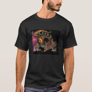 DRAGO/FANTASY-DRAGON IN GOLD LILA UND SCHWARZ T-Shirt