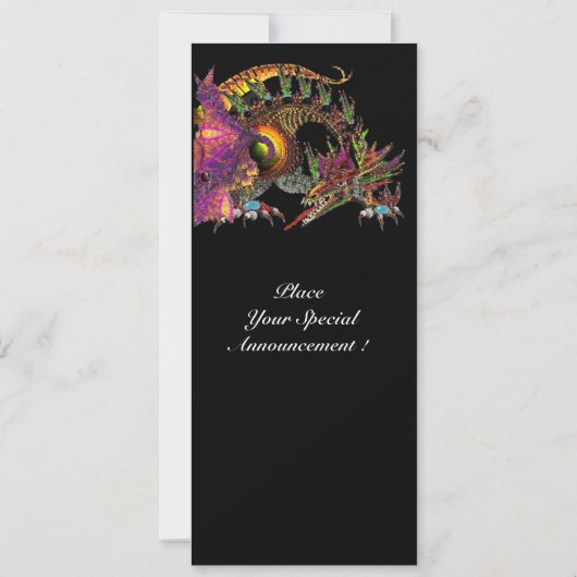 DRAGO/FANTASY-DRAGON IN GOLDPINK LILA ANKÜNDIGUNG (Rückseite)