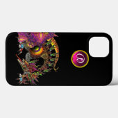 DRAGO, FANTASY DRAGON, PINK LILA GEMSTONE MONOGRAM Case-Mate iPhone HÜLLE (Rückseite (Horizontal))