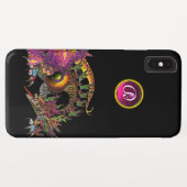 DRAGO, FANTASY DRAGON, PINK LILA GEMSTONE MONOGRAM Case-Mate iPhone HÜLLE (Rückseite (Horizontal))
