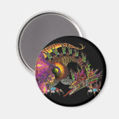 DRAGO / FANTASY DRAGON Schwarz Magnet (Vorderseite/Rückseite)