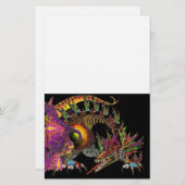 DRAGO/FANTASY GOLD DRAGON IN LILA SCHWARZ BRIEFPAPIER (Vorne/Hinten)