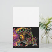 DRAGO/FANTASY GOLD DRAGON IN LILA SCHWARZ BRIEFPAPIER (Stehend Vorderseite)