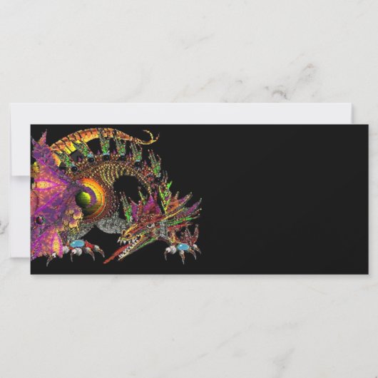 DRAGO/FANTASY GOLD DRAGON IN LILA UND SCHWARZ (Rückseite)