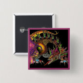 DRAGO/FANTASY GOLD DRAGON IN LILA UND SCHWARZ BUTTON (Vorne & Hinten)