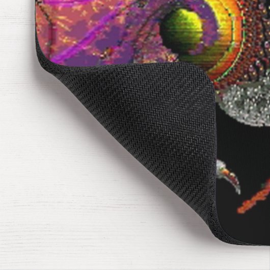 DRAGO/FANTASY GOLD DRAGON IN LILA UND SCHWARZ MOUSEPAD (Ecke)