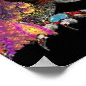 DRAGO/FANTASY GOLD DRAGON IN LILA UND SCHWARZ POSTER (Ecke)