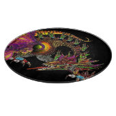 DRAGO/FANTASY GOLD DRAGON IN LILA UND SCHWARZ SCHNEIDEBRETT (Ecke)