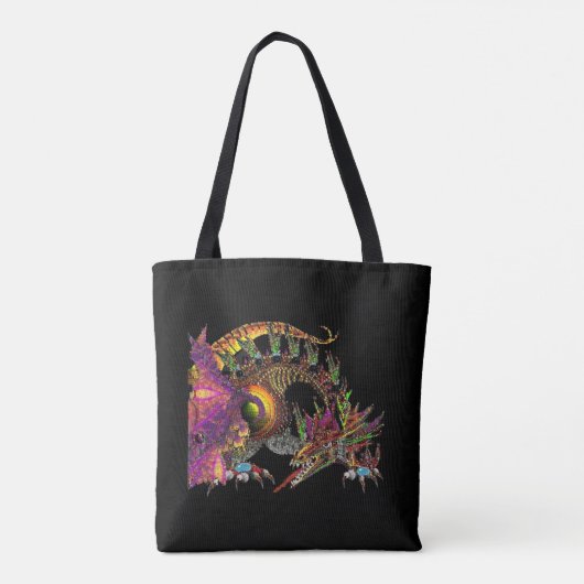 DRAGO/FANTASY GOLD DRAGON IN LILA UND SCHWARZ TASCHE (Rückseite)
