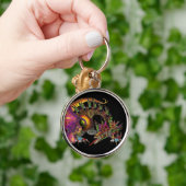 DRAGO Fantasy Gold Dragon in Schwarz Schlüsselanhänger (Hand)