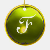 DRAGO-Gelbes Topaz-Monogramm Keramikornament (Hinten)