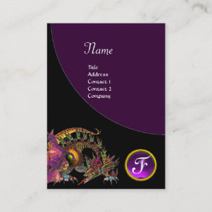 DRAGO GEM STONE MONOGRAM lila Glattviolett Visitenkarte