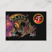 DRAGO GEM STONE MONOGRAM lila, schwarzer violetter Visitenkarte (Rückseite)