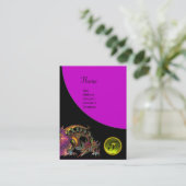 DRAGO GEM STONE MONOGRAM lila, schwarzer violetter Visitenkarte (Stehend Vorderseite)