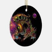 DRAGO lila Amethyst Monogramm Keramikornament (Rechts)