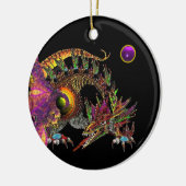 DRAGO lila Amethyst Monogramm Keramikornament (Links)