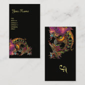 DRAGO Monogramm, schwarz lila Visitenkarte (Vorne/Hinten)