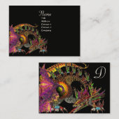 DRAGO, Monogramm, schwarz lila Visitenkarte (Vorne/Hinten)