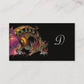 DRAGO Monogramm, schwarz lila Visitenkarte (Rückseite)
