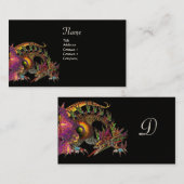 DRAGO Monogramm, schwarz lila Visitenkarte (Vorne/Hinten)