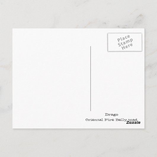 Drago Oriental Fire Belly Toad Postkarten (Rückseite)