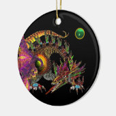 DRAGO Rosa grüne Jade Monogram Keramikornament (Links)