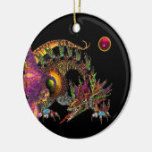 DRAGO Rosa Red Ruby Monogram Keramikornament (Links)