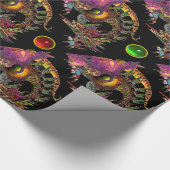 DRAGO- UND FARBSTONEN GESCHENKPAPIER (Ecke)