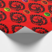 DRAGO- UND FARBSTONEN GESCHENKPAPIER (Ecke)