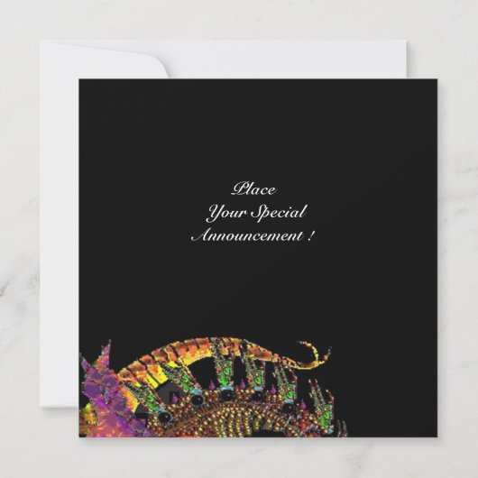 DRAGO violett lila schwarz Einladung (Rückseite)