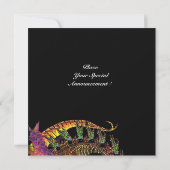 DRAGO violett lila schwarz rot Einladung (Rückseite)