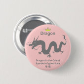 dragon　龍　竜 button (Vorne & Hinten)