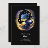 Dragon 1. Geburtstag Einladung (Vorne/Hinten)