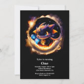 Dragon 1. Geburtstag Einladung (Vorderseite)