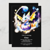 Dragon 1. Geburtstag Einladung (Vorne/Hinten)