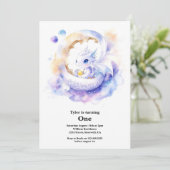 Dragon 1. Geburtstag Einladung (Stehend Vorderseite)