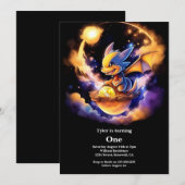 Dragon 1. Geburtstag Einladung (Vorne/Hinten)