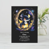 Dragon 1. Geburtstag Einladung (Stehend Vorderseite)