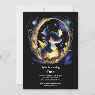 Dragon 1. Geburtstag Einladung