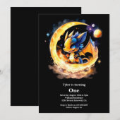Dragon 1. Geburtstag Einladung (Vorne/Hinten)