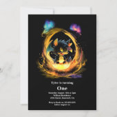 Dragon 1. Geburtstag Einladung (Vorderseite)