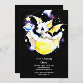 Dragon 1. Geburtstag Einladung (Vorne/Hinten)